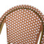 De 2 extérieurs - Design français, rouge rouille / blanc, cadre en aluminium avec finition pour le style jardin, décoration