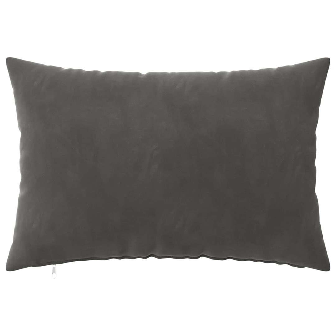 VIDAXL - Cushion Cover - Velvet - 40 x 60 cm - Grey - Image 2