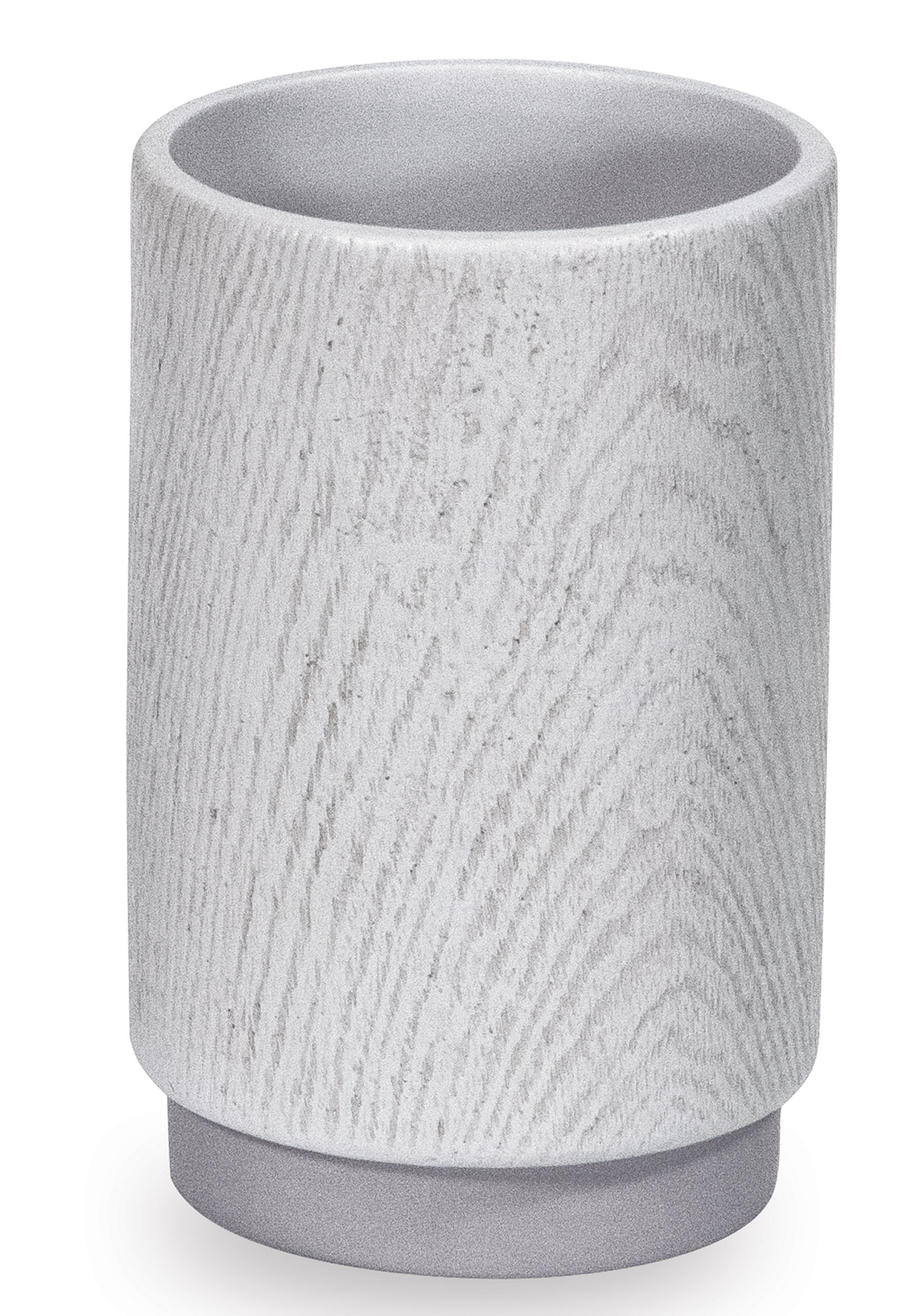 Grey Wavy Plastic Bathroom Tumbler