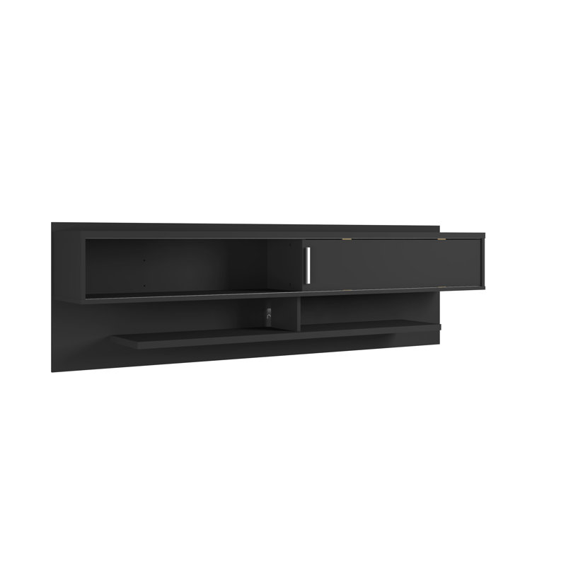 Gordan Floating TV Stand for TVs up to 60", Black