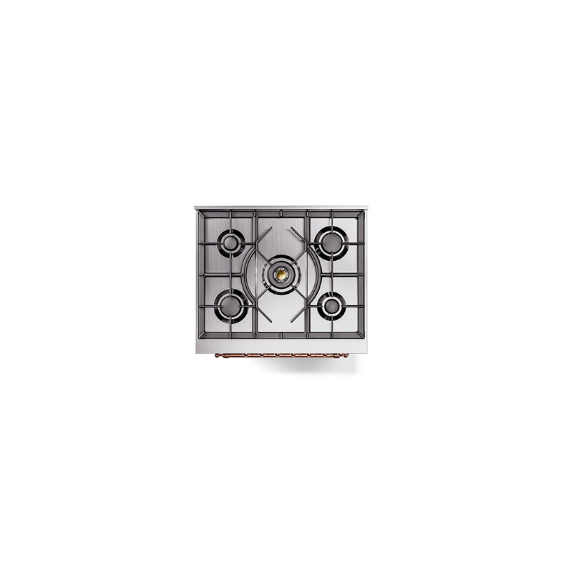 ILVE Nostalgie II 30 in Dual Fuel Range, Graphite Matte/Copper, Natural Gas