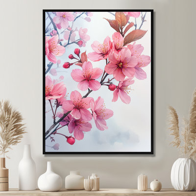Austin Pink Cherry Blossoms Summer Embrace II - Cherry Blossom Canvas Print