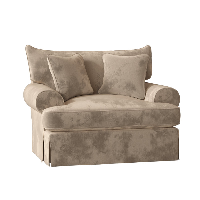 Chalkline Upholstered Armchair, Tweetie 7 Tan Performance Velvet, No