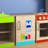 Bright Beginnings Commercial Grade Wooden Kitchen Refrigerator with Integrated Storage