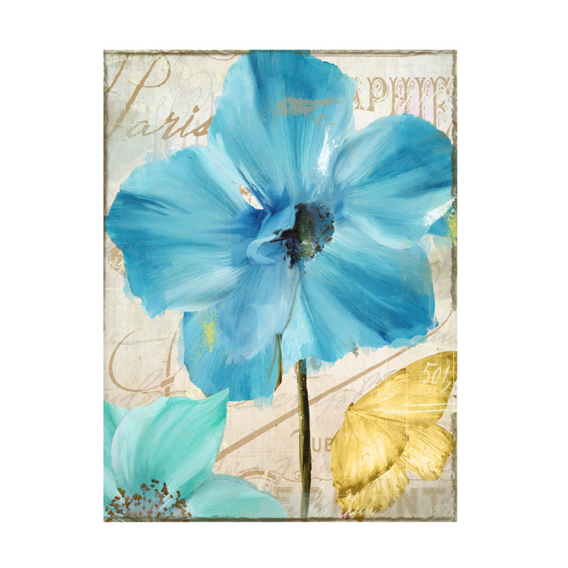 Art sur toile, "Sasha Blue Mountain Poppy", H 14 po x l 19 po
