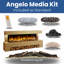 Evolution Fires Angelo 69 inch Electric Suite, includes Advance 1300 3-Sided Electric Fireplace