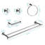 Porte-serviettes de salle de bain 5 pièces - Design moderne en aluminium à fixation murale pour chambre à coucher-1386644209