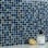 Carreau de mosaïque en verre à bord droit pour piscine 0,9 po x 0,9 po