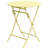 Yellow 3 Patio Bistro - Foldable Metal Chairs And Table For Deck Relaxation 3 Piece Balcony Use