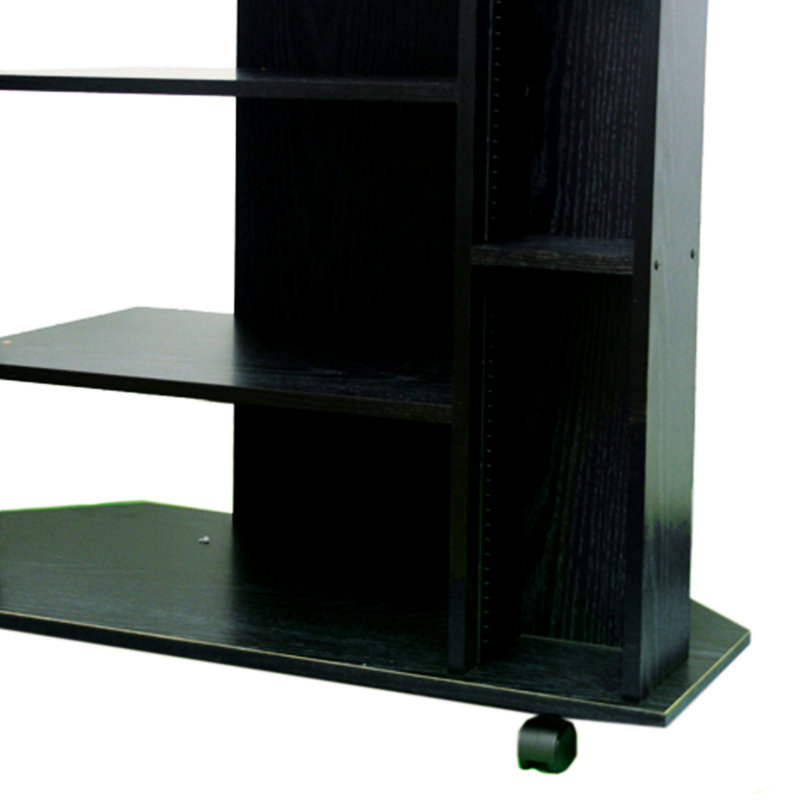 Meuble télé 35 po x 30 po en noir - Unité de coin pour téléviseurs bien équipés