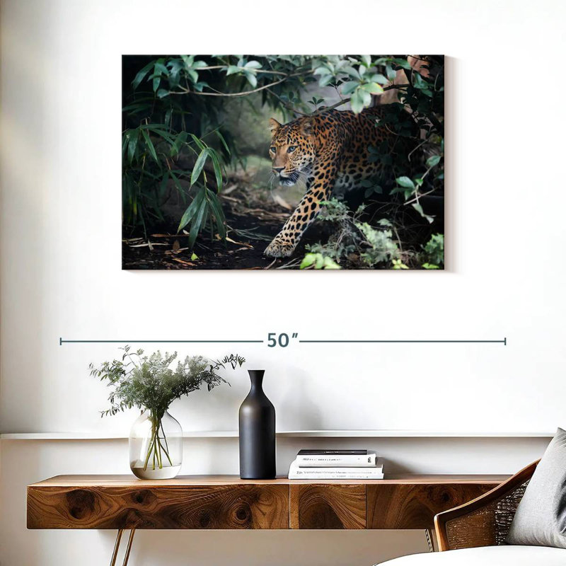 Brampt Sly Leopard, 24" H x 36" W