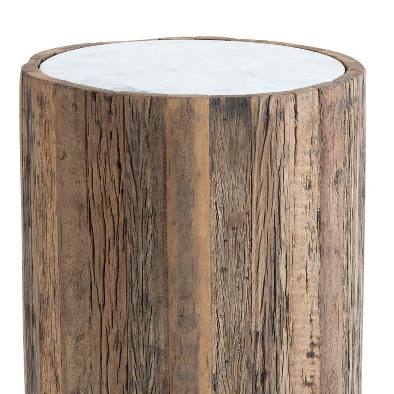 Eli Wood Side Table (Short), 27" H x 13.5" W x 13.5" D
