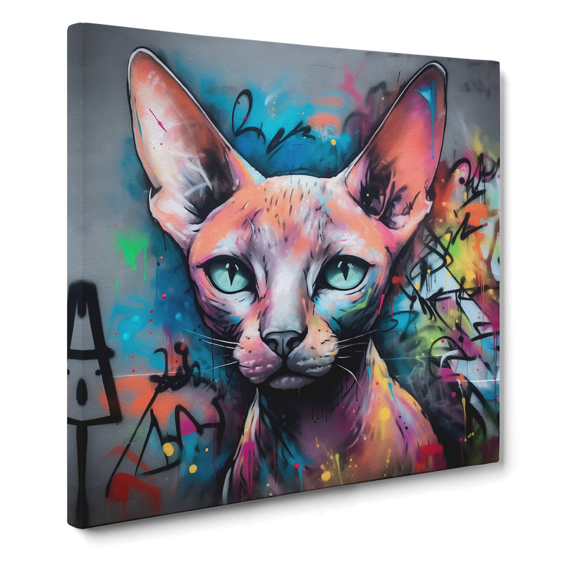 Sphynx Cat Graffiti - No Frame Print