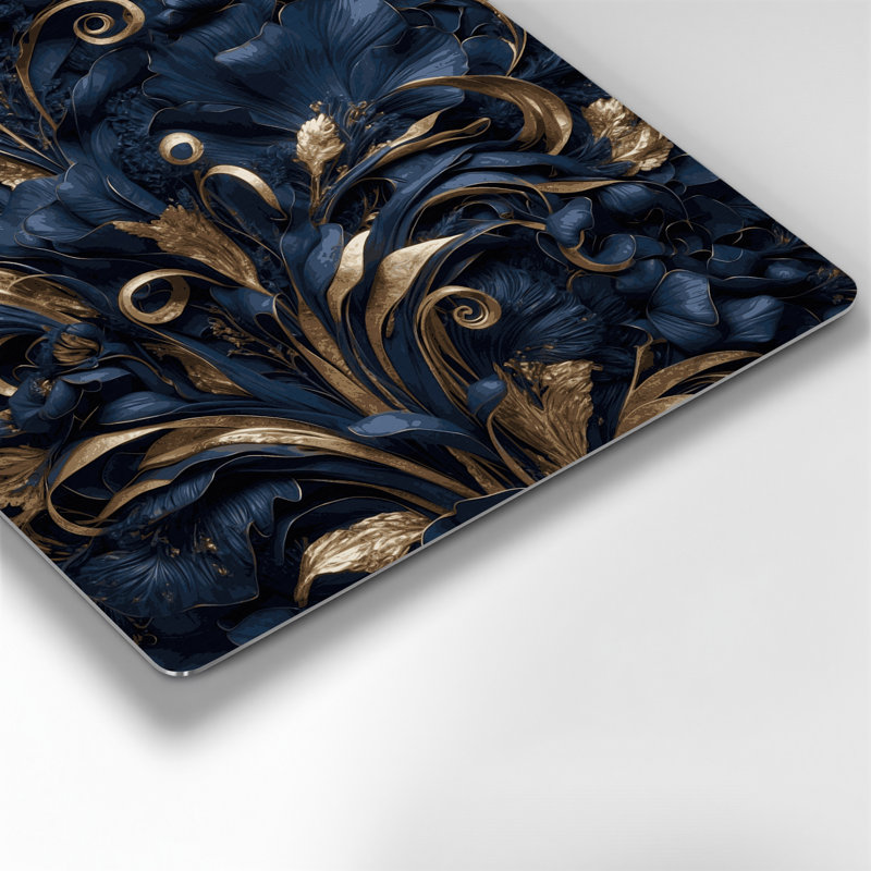 «Abstract Florals 2», art mural gris en métal, H 12 po x l 12 po