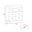 Commode 5 tiroirs Edgemont - blanc