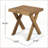 Acacia Wood Lounge Chair with a Sandblast Side Table Set-785094561