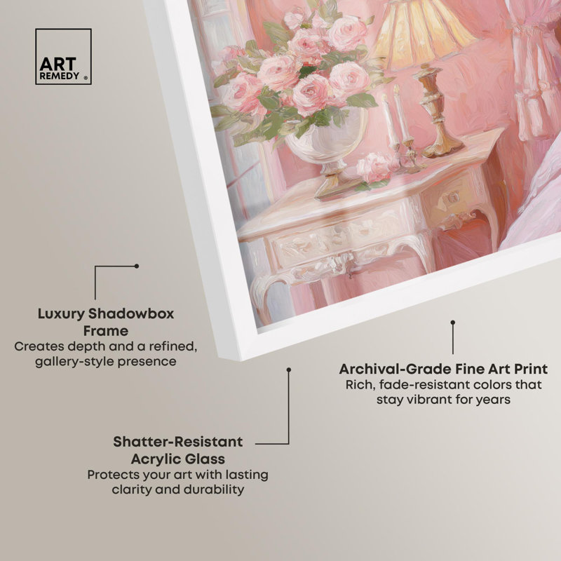 «Strawberry Sorbet I Shadowbox Print» par Art Remedy, H 46 po x l 37 po, Blanc