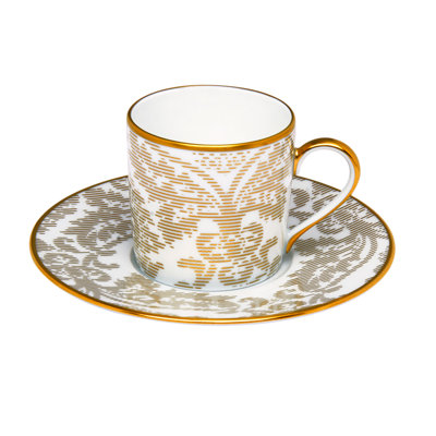 Damassé Ritz Paris Porcelain Espresso Cup