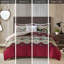 Édredon très grand avec coussin décoratif - Matériau semblable à de la flanelle, imprimé à motif écossais, 2 taies décoratives, et literie 100% lavable à la machine pour un confort optimal-121232110-121232111