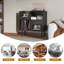 Meuble de rangement en vinyle avec étagère audio, meuble tourne-disque pour salon, chambre à coucher, bureau, petits espaces-688063369