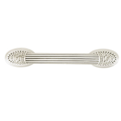 EDGAR BEREBI EMPIRE 3-1/2 INCH CENTER TO CENTER PULL IN MATTE SILVER PLATE