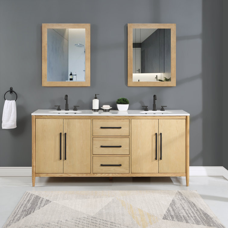 36 Inch Modern Bathroom Vanity with USB Charging, Two Doors and Three –  Home Elegance USA