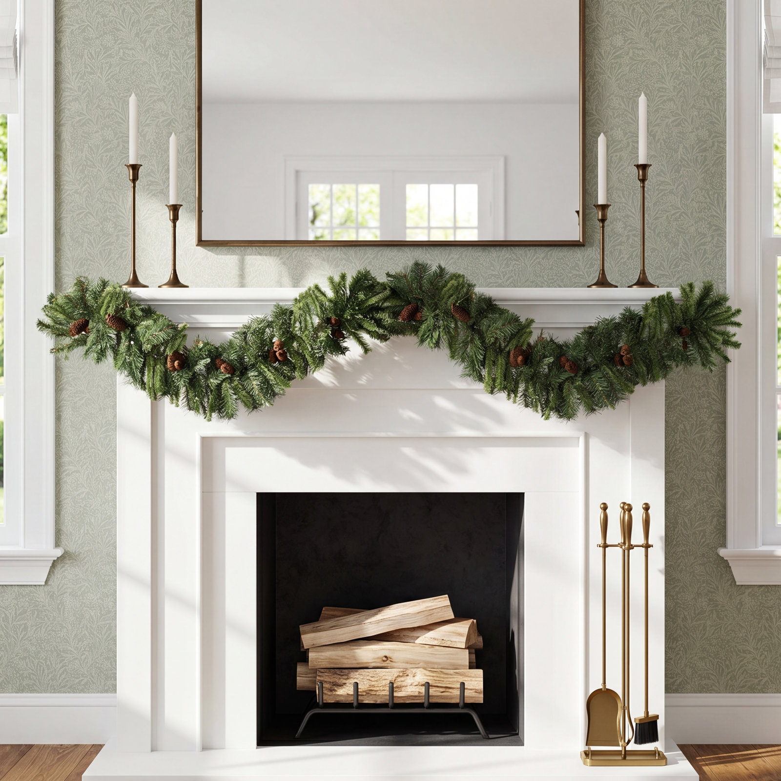 Nauman 108'' in. Faux Pine Garland
