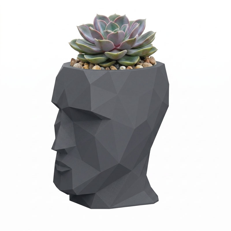 Adan Planter, Gray, 39.25" H x 37.75" W x 27.5" D