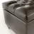 Ottoman Bench With Storage, Dark Brown PU Surface, Rubber Wood Legs, 300 Lbs Capacity