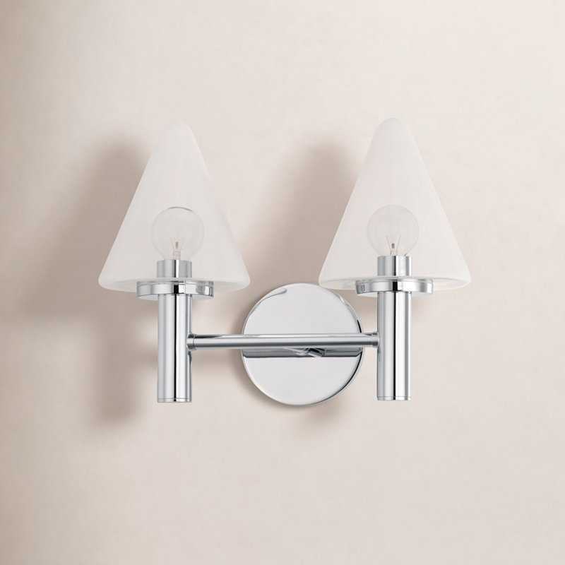 2 - Light Vanity Light, Polished Chrome