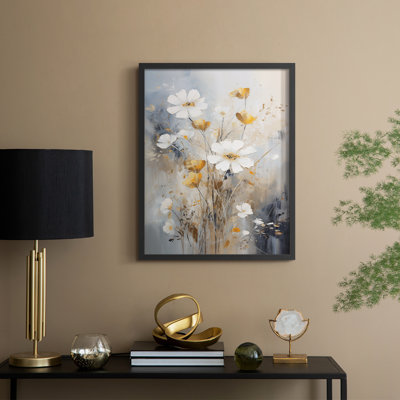FLORAL Series CCCCXII - Impression encadrée de qualité supérieure - Prêt à être accroché - Aucun clou requis