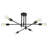 Eiren 6-Light 27.56'' Dimmable Sputnik Chandelier Modern Linear Semi Flush Mount Ceiling Light-739121766