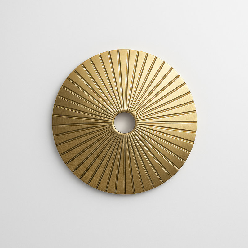 Redefine Hardware Sunburst Brass Backplate 1.9"