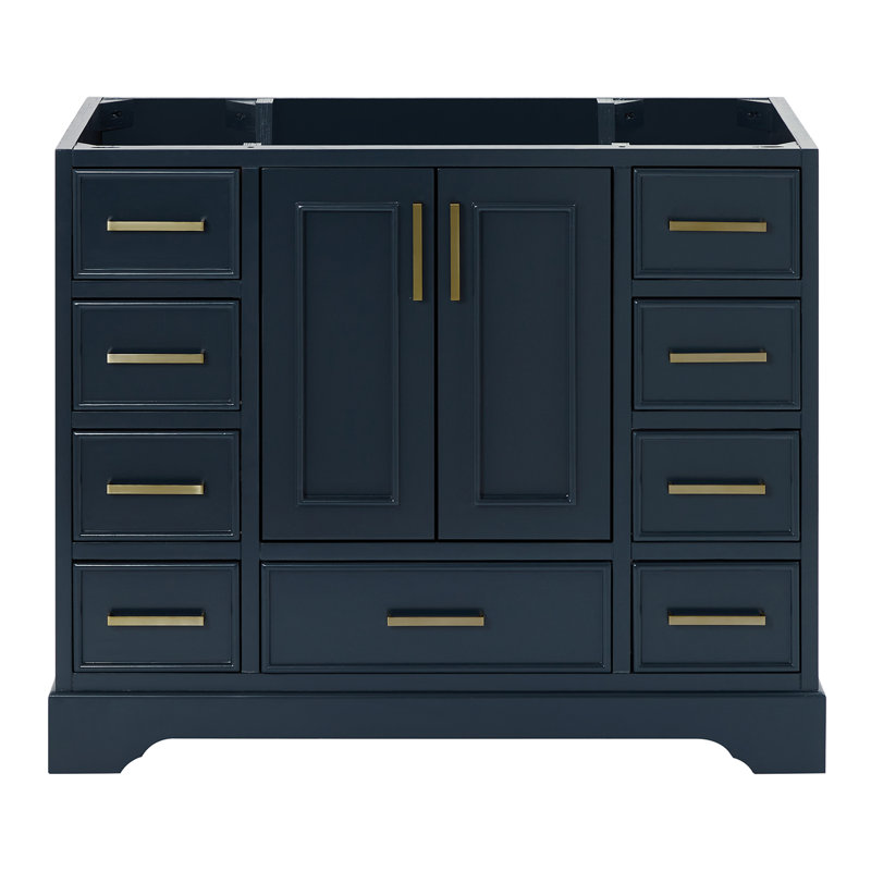 Stafford 42.75'' W Single Bathroom Vanity Base, Midnight Blue