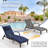 Patio Outdoor Lounge Chairs Set Of 2,Adjustable 5-Position Outdoor Chaise Lounge With Armrests & Wheels For Poolside, Backyard, Deck-840914618-840914565