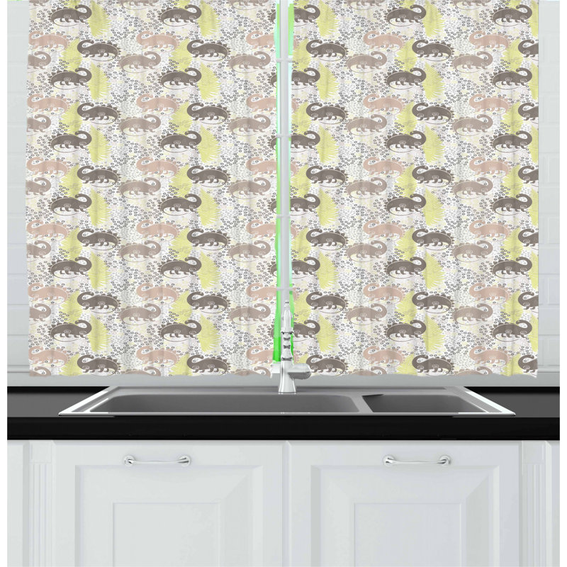 Abstract Tailored Kitchen Curtain