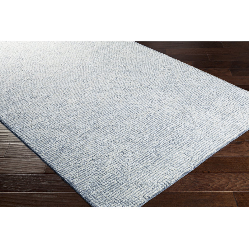 Tapis gris / crème touffeté à la main Antonella, Rectangle 6 pi x 9 pi