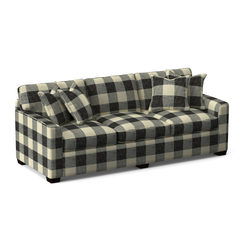 Easton Sofa, Java, Black Buffalo Check; 0120-81