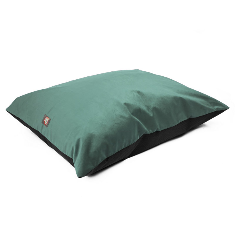 Coussin pour chien Villa Majestic, Bleu sarcelle / vert, Medium (35" W x 28" D x 7" H