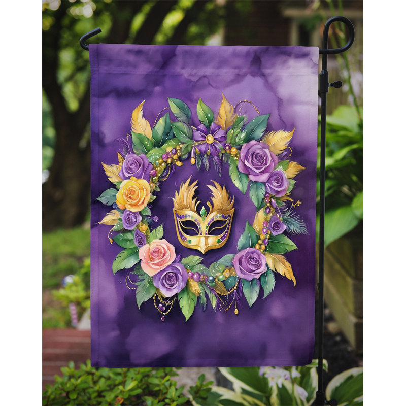 Drapeau de jardin double en polyester H 15,5 po x l 11,25 po