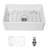 White Ceramic Sink 30 Inch - Apron Front For Kitchen Reversible Single Bowl And Elegant Style Durability
