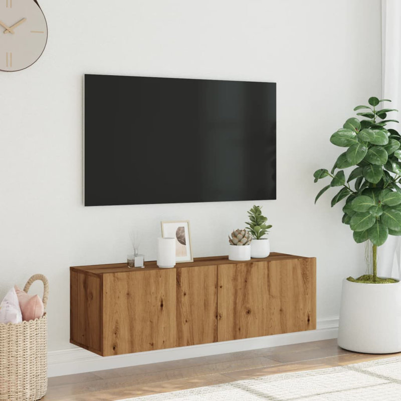 Angeleen Unfinished TV Stand, Concrete Grey, 100cm