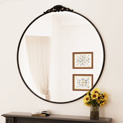Miroir mural rond en fer Stourbirdge