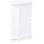 Armoire de salle de bain blanche triangulaire - tablettes réglables, porte-serviettes, articles de toilette et plus-2077185828