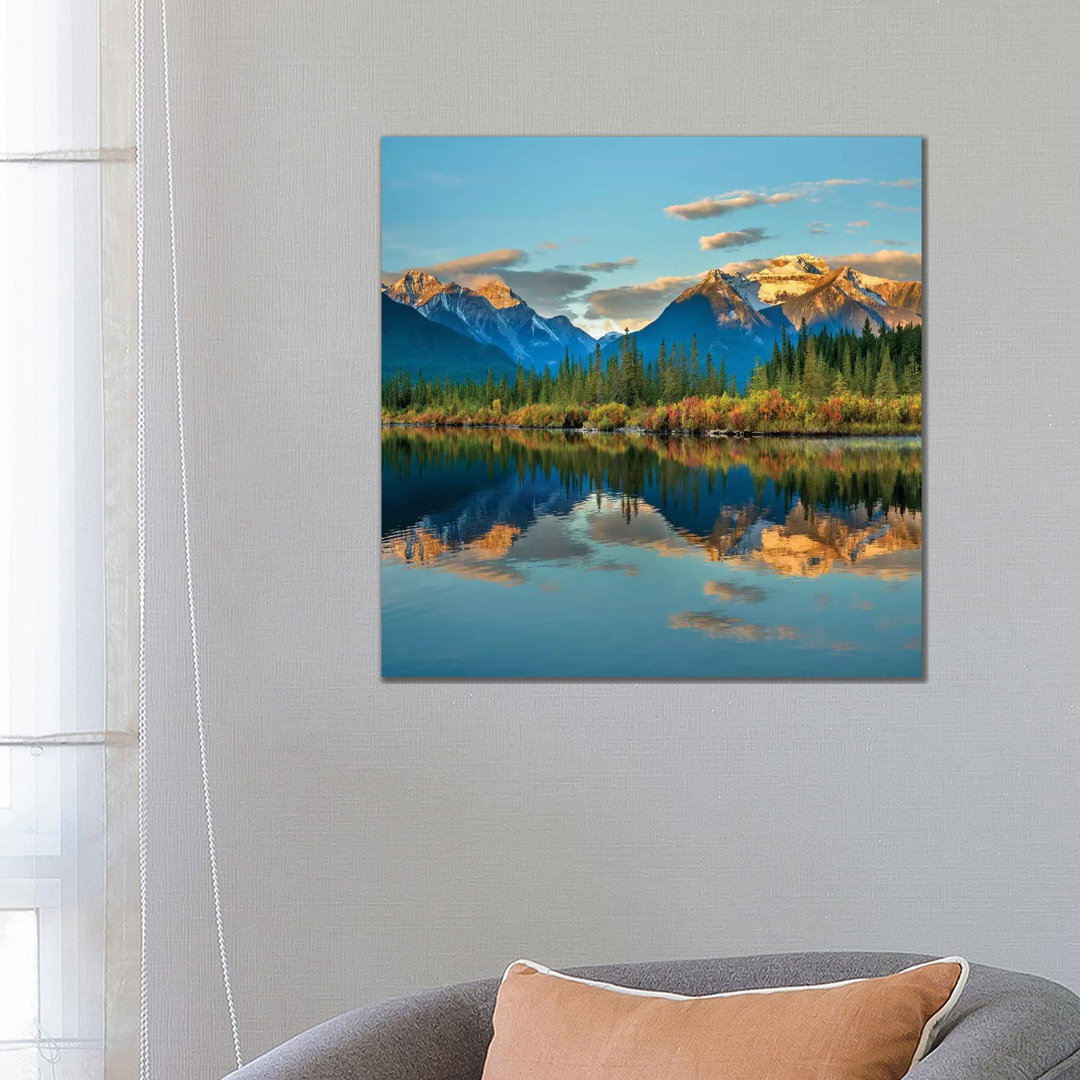 Rocky Mountains From Vermilion Lakes, Banff National Park, Alberta, Kanada von Tim Fitzharris - Galerie- Giclée auf Lein...