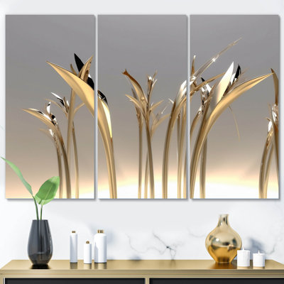 " Golden Twig Blossoming Liquid Gold Rising " 3 - Pieces