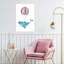 Whimsical Wale and a Balloon 1 Piece Wrapped Canvas Wall Art-1745144689