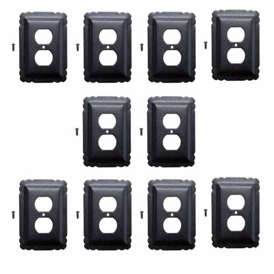 Steel 2-Gang Duplex Outlet Wall Plate
