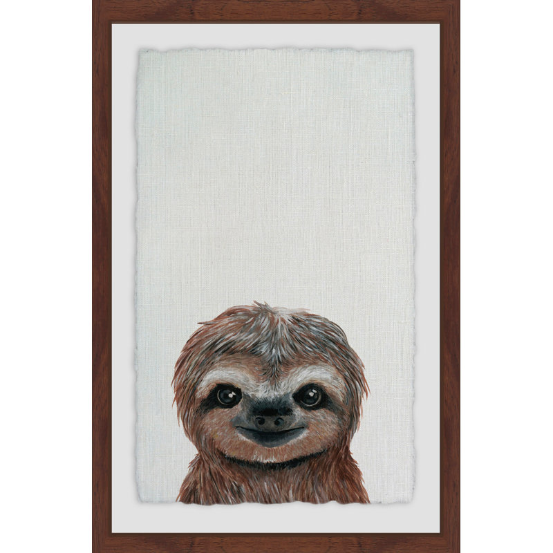Cheerful Sloth - Painting, 46cm H x 30cm W