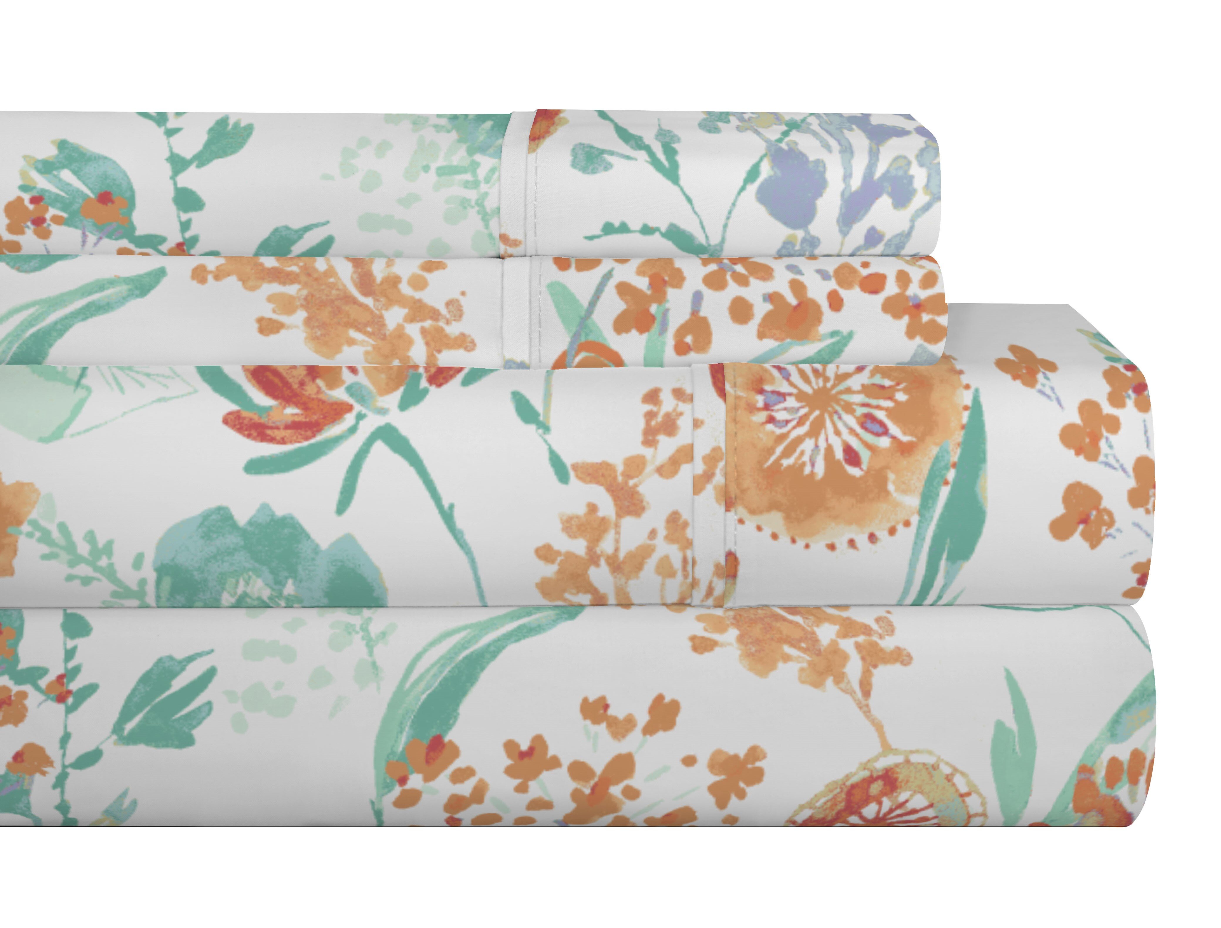 Celeste Home GSM Floral 100% Cotton Flannel Sheet Set & Reviews | Wayfair